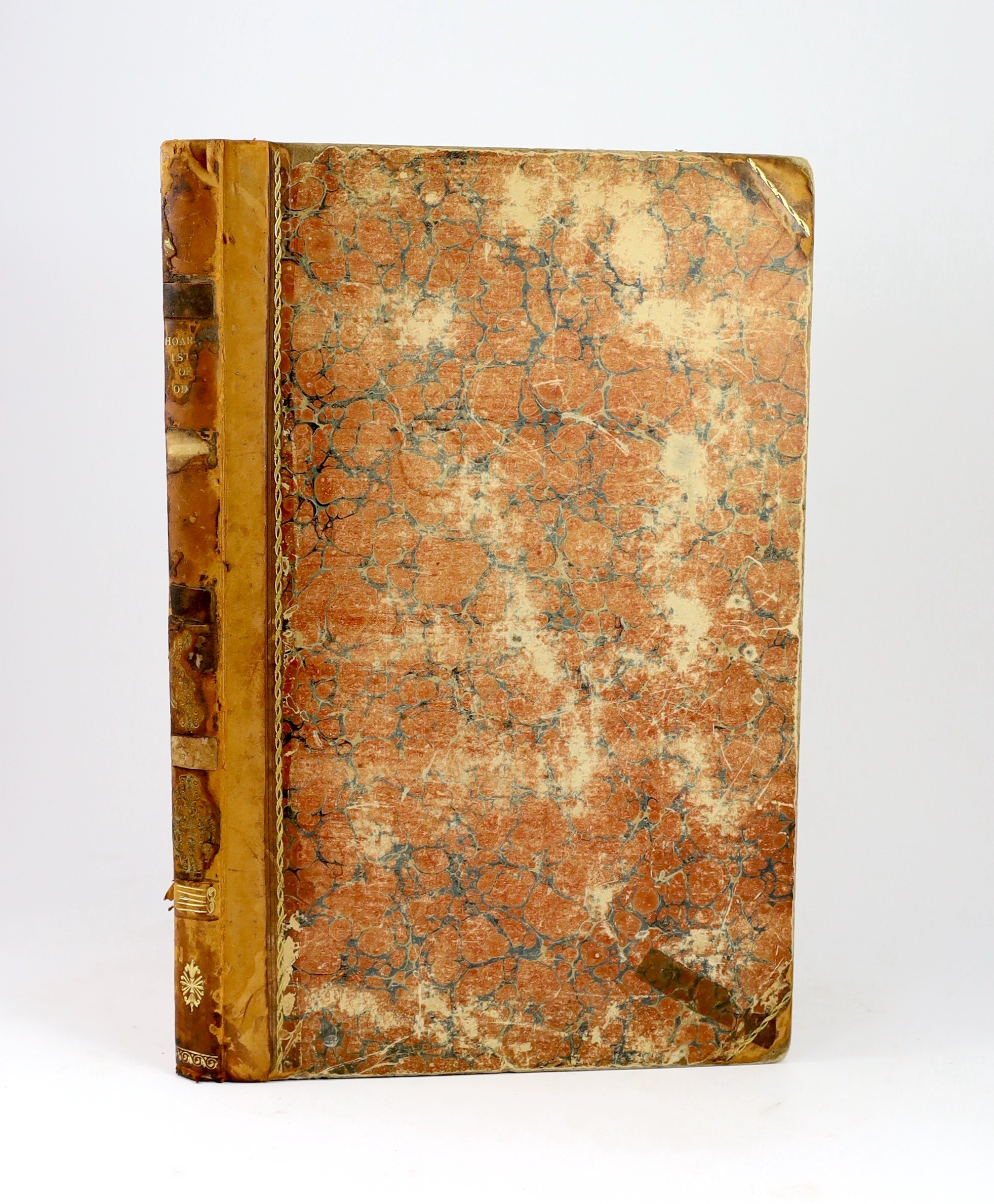 WILTSHIRE - Hoare, Richard Colt, Sir - The History of Modern Wiltshire - Hundreds of Everley, Ambresbury and Underditch, [covers Stonehenge], folio, half calf, with a double folding page map and 16 plates, boards scuffed